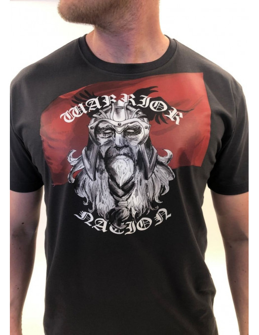 Warrior Nation T-Shirt Grey by Nordic Worlds Premium Cotton