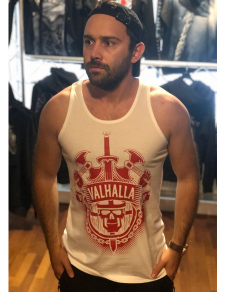 Valhalla TankTop WhiteNRed