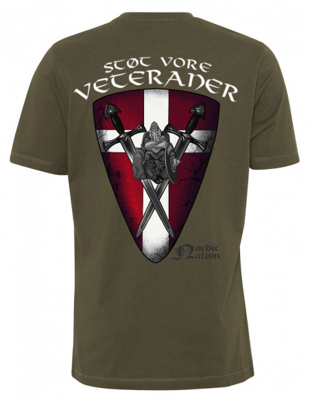 Støt Vore Veteraner T-Shirt Olive by Nordic Worlds Premium Cotton