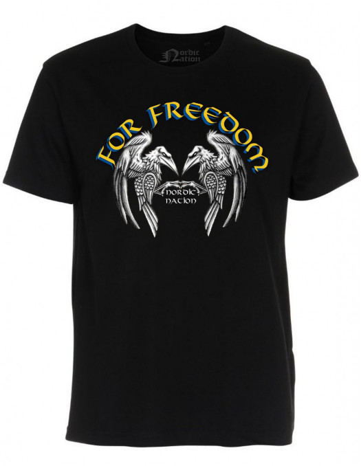 For Freedom T-Shirt Black by Nordic Worlds