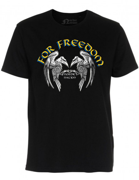 For Freedom T-Shirt Black by Nordic Worlds