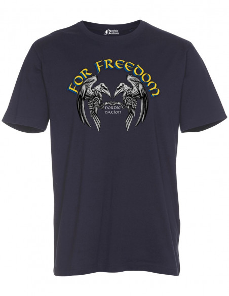 Support Ukraine For Freedom T-Shirt Navy by Nordic Worlds