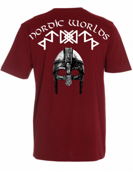 Alpha Helmet T-Shirt Burgundy by Nordic Worlds