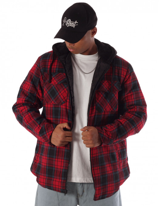 Checkered Thermal Jacket RedNNavy